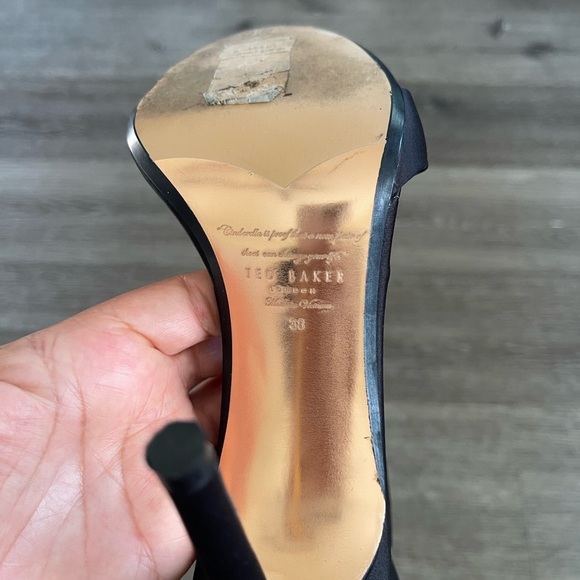 Ted Baker Black Geometric Heels - Picture 3 of 4